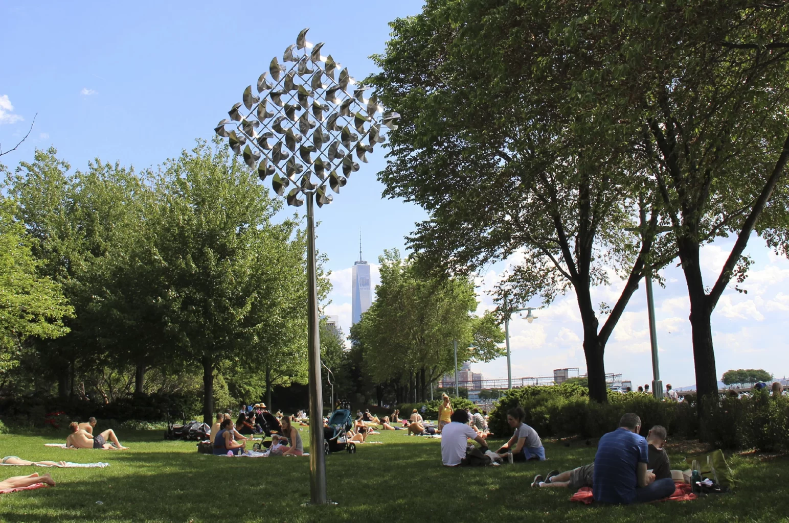 GEORGE SHERWOOD sculptural installation at Hudson River Park